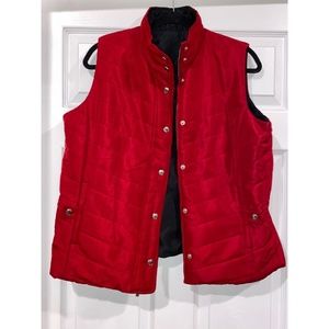 Jones New York Signature Reversible Vest (Red/Black)
